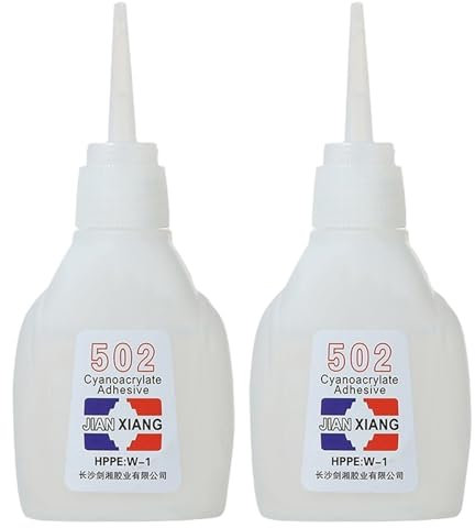 MOUNTTU Lot de 2 colles 502, 30 g, Colle instantanée, étanche, séchage Rapide, Super Colle 502 pour réparation de métal, Verre, Plastique et Cuir. Super, la Plus puissante pour métal, pla