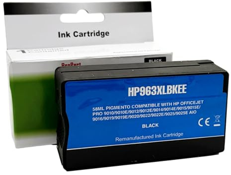 Kompatible Druckerpatrone Schwarz XL als Ersatz für HP 3JA30AE 963XL | Hochleistung ca. 2000 Seiten | Passend für OfficeJet Pro 9010 9012 9020 9022 9025
