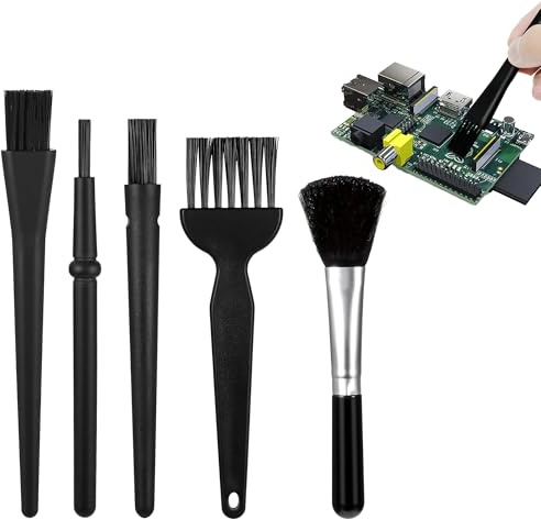 5 Piezas Antiestáticos Cepillos de Limpieza Plásticos, Brochas de Limpieza para Teclado Ordenador Placa Base, Juego de Limpieza de Teclado, para Computadora, Teclado, Placa Base