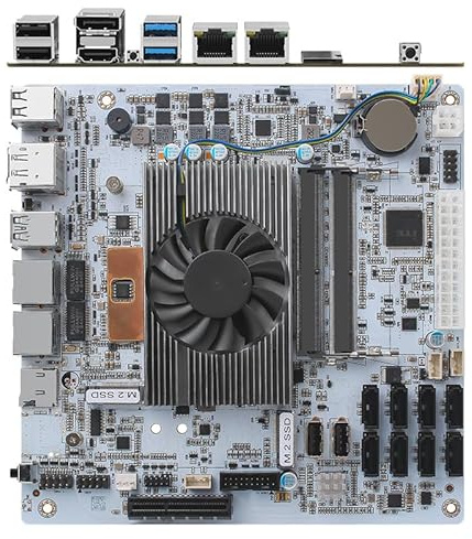 I7-10510U Placa Madre NAS Industrial 4 núcleos 8 Hilos Procesador de Baja Potencia 2x2.5G i226 Red, 8xSATA, 4K DP HDMI, 1 * PCI-E x4, 2 * M.2 2280,2 * DDR4, Firewall de enrutador Suave Mini-ITX
