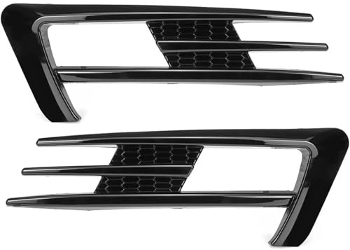 Grill Anteriore Per Per Golf 7 MK7 Per GTI 2014 2015 2016 2017 Coppia Auto Fendinebbia Anteriore Griglia Griglia Lampada Paraurti Inferiore(Glossy Black)