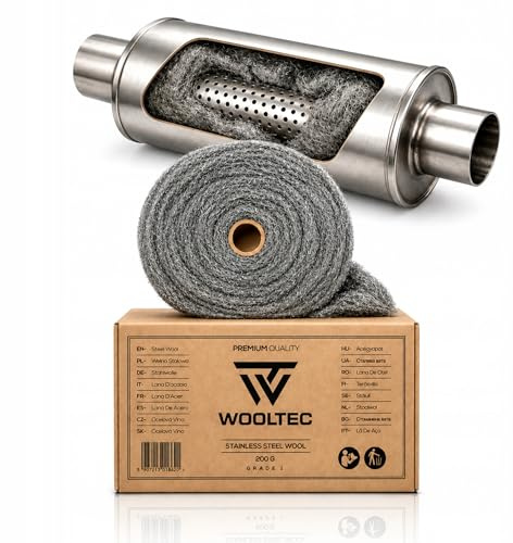 Auspuffwolle Edelstahl 400g Grad 1 – Schalldämpfer Stopfwolle PKW WOOLTEC | Für Schalldämpferfüllung mit hoher Temperaturbeständigkeit