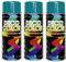 Deco Color 3er Sparpack DC Lackspray glänzend 400ml nach RAL freie Farbauswahl (3 Dosen in wasserblau glanz RAL 5021)