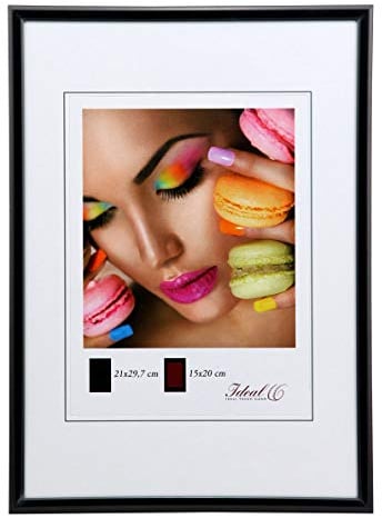 Ideal Life Kunststoff Bilderrahmen Wanddeko Collage Poster Bilder Foto Rahmen: Farbe: Schwarz | Format: 50x60