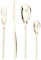 Servizio 24 Pz Monoblocco Bamboo Pvd Champagne