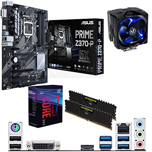 Components4All Intel Coffee Lake Core i7 8700K 4.8GHz Overclocked CPU, ASUS Prime Z370-P Motherboard, 16GB 3000MHz Corsair DDR4 RAM & Sapphire Vapor-X Cooler Pre-Built Bundle