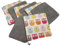 Lot de 8 lingettes réutilisables A23 et lavables chouettes pop/gris/lingettes démaquillantes et écologiques/carré à démaquiller
