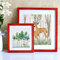 Ommda Bilderrahmen mit Glas Modern Fotorahmen Quadratisch Holz Zertifikat Zum Aufhängen für Wand Home Deko,Tiefrot,13x13cm