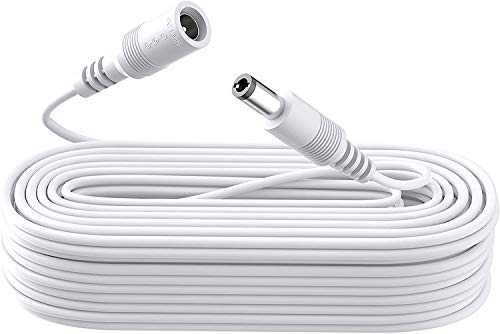 ANLINK 33ft 10M DC Power Extension Cable, DC 12V Power Adapter Extension Cord 5.5mm x 2.1mm for CCTV Security Camera/Router/LED Strip Light/Printer and More-White