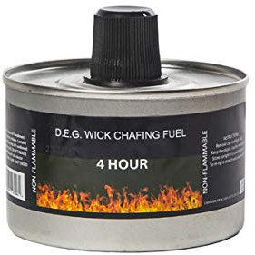 We Can Source It Ltd - Pack of 1 Chafing Fuel Cans - 4 Hour Burn, Non-Flammable Liquid Wick Fuel - Safe, Re-Lightable, Cool-Touch Cans for Bain Maries, Chafing Dishes, Buffets & Catering Events