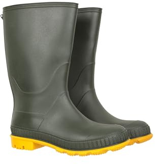 Mountain Warehouse Plain Kids Waterproof Wellies | Boys & Girls Wellington Rain Boots with Deep Lug Grip, Comfy Soft Lining, Easy clean PVC, For Walking, Puddle Jumping, School