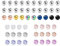 Zolure 16 Gauge Chirurgenstahl & Bioflex Glitzer Kugeln Set für Lippenpiercing, Hufeisen, Augenbrauen, Ohrstecker, Barbell - 54 Stück
