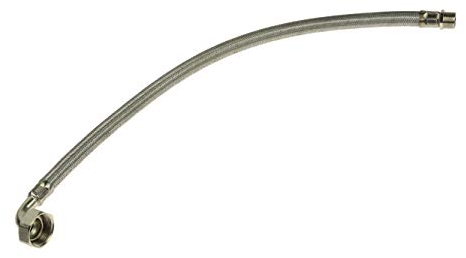 BSD Edelstahl-Geflechtschlauch - Flexschlauch für Hauswasserwerk, Wassreschlauch, Stahlflex-Wasserschlauch mit 90° Bogen - 60cm