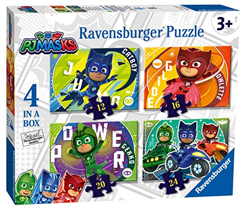 Ravensburger 5058 PJ Masks Puzzle für Kinder ab 3 Jahren (12, 16, 20, 24 Teile), 10,2 cm Box, Mehrfarbig, 0