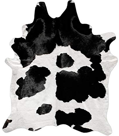 Vip Leather Cowhides Teppich aus Kuhfell, Farbe: Schwarz & Weiß