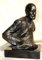 Sculpture Freud der Denker Handgegossene Büste signiert Oscar Nemon