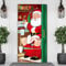Weihnachtsfeier-Dekoration, lustige Toilettentürabdeckung, Weihnachtsmann, aus Stoff, Toilettenhintergrund, Weihnachtsmann, Banner für Weihnachtstürdekoration, 70,9 x 35,4 Zoll