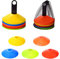 YSBER 25Pcs Football Training Cones Set, Sports Cones 5 Color Markings, 7.5 Inch, Fit Training Sports Field Equipment, with Plastic Bracket