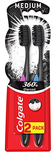 Colgate 360° Black, Zahnbürste medium, 2 Stück
