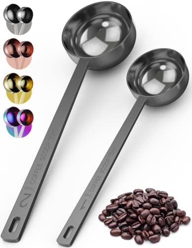 ORBLUE Kaffeelöffel Portionierer - Kaffeemesslöffel, Kaffee Dosierlöffel, Kaffeemaßlöffel, Kaffeedosierer - Löffel für Kaffeedose, Kaffeelot - Messlöffel für Kaffee, Dosierlöffel - 2 Stück