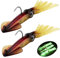 QualyQualy Gummitintenfisch Köder 36g 14cm Leuchtend Tintenfisch Gummiköder Meer Tintenfisch Angelköder Gummi für Zander, Barsch, Forellen, Hechte 2 Stück (2 Stück #C)