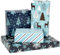 Holijolly Foglio Di Carta Da Regalo - Piegato Piatto - 4 Diversi Motivi Natalizi Blu (2,8 Metri Quadrati) - 70X100 Cm Per Foglio