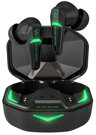 Black Shark Cuffie Bluetooth con Latenza Ultra-bassa di 45 ms, Auricolari Bluetooth Gaming con Bluetooth 5.2, Dual Mode, Driver 10 mm, Tempo di Ascolto 35 ore, Resistenza All’acqua IPX4, 4 Microfoni