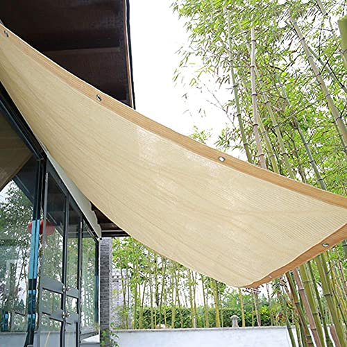 GAXQFEI Pianta Struttura Della Serra Netch Di Panno, Beige 90% Sole Sail Balcetto Uv Blocco Uv Tessuto Permeabile per Patio/Muro/Piscina/Cortile/Balcone/Fiore,2M × 4M