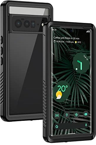 Lanhiem for Pixel 6 Pro Case, Waterproof Pixel 6 Pro Cases with Screen Protector Dustproof Shockproof Cover, Full Body Rugged Protective Phone Case for Google 6Pro 5G, Black