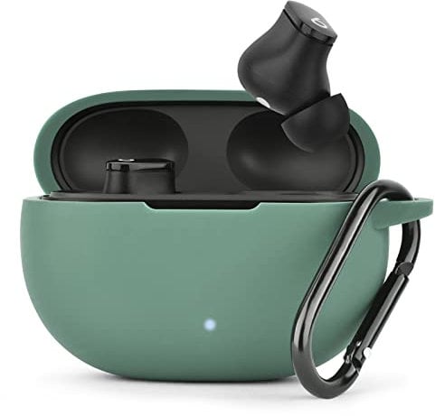 AIRSPO Silicone Case Compatible with Beats Studio Buds Case 2021 Soft Protective Cover for Beats Wireless Earbuds with Keychain (Cactus Green)