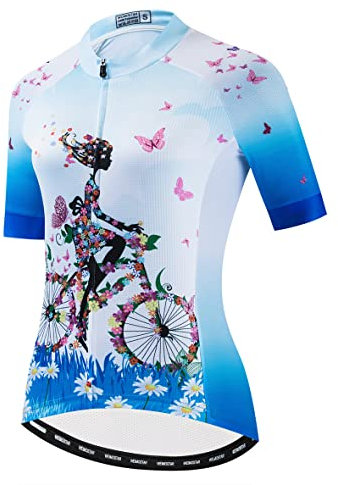 Hotlion Damen Radtrikot Sommer Kurzarm Fahrradshirt Atmungsaktiv Fahrradjacke, Ccf2298, XXL