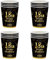 YAAVAAW Happy 18th Birthday Paper Cups Black and Gold,16Pc Disposable 18th Tableware Party Cups,18th Birthday Party Decor Paper Cup for ,,,Him,Her 18th Birthday Party Supplies Table Decor