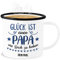 Emaille Becher Blechbecher - zum - Glück ist einen Papa wie Dich zu haben I Papa Geschenk Vatertag - 300 ml - Weiß Schwarz - tasse vatertagsgeschenk vater es tassen für vatertagsgeschenke als