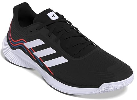 adidas Herren Novaflight Volleyball Shoes Schuhe, Core Black/Cloud White/Solar Red, 43 1/3 EU