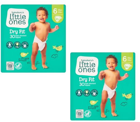 Little Ones Windeln, Größe 6, trockene Passform, 30 Stück, 2 Stück