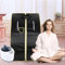 Dampfsauna Mobile Heimsauna Wärmekabine Mini Sauna Sitzsauna Gartensauna-Mini-Sauna 1000 W Verdampfer, Schwarz-B