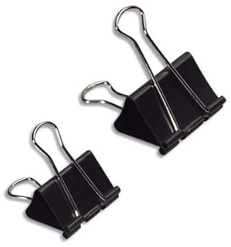 WONDAY Boîte de 12 pinces double clip largeur 41 mm capacité 20 mm