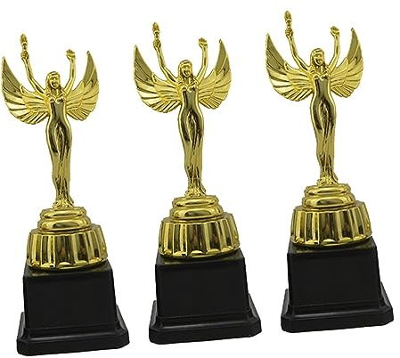 SUPVOX 3 Pz trofei di Coppa Giocattoli alla rinfusa Trofeo d'oro Massa Giocattoli sfusi Premio Dream Goals Giocattolo Trofeo per Bambini dea Set di Giocattoli Bambino Riutilizzabile
