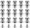 QUARKZMAN 15 Sets Messing Kugelkopf Nietstifte, 6mm Durchmesser, Schraubverschluss Knopf Nippelniet für DIY Lederhandwerk, Silber
