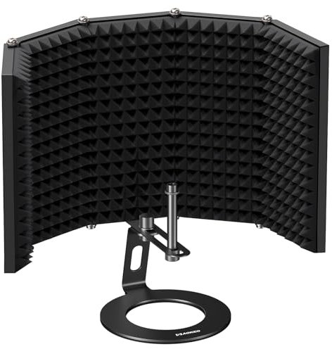 Aokeo Studio Recording Microphone Isolation Shield.High Density Absorbent is Used to Filter Vocal.Suitable to Condenser Microphone,Recording Equipment
