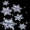 35 Stück Acryl Schneeflocken Christbaumschmuck, Anhänger Deko, Weihnachtsbaumschmuck Hängende Ornamente für Weihnachten Party Hochzeit Dekoration,Mit 30m Elastischer Faden