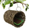 Generic Meerschweinchentunnel – Weiden-Kleintier-Versteck, Rohrkäfighaus mit Matte, natürliches Versteck Meerschweinchentunnel, handgewebtes Gras, Chinchilla-Spielzeug für Hamster