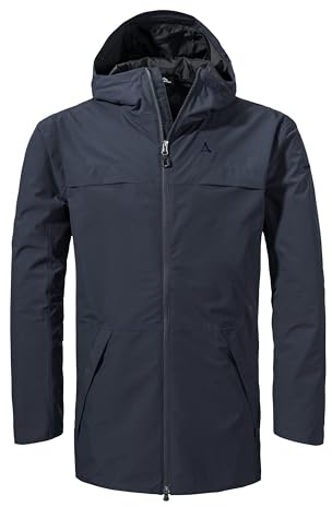 Schöffel Herren Parka Style Bohorok MNS, wasserdichter Regenparka aus recyceltem Material, atmungsaktive Allwetterjacke mit Oversize-Passform