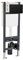 Nes Home Wall Hung WC Cistern Frame with Matt Black Round Button Flush Plate