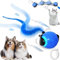 Katzenspielzeug Elektrisch Katzenball, Interaktives Katzenspielzeug Ball, Automatischer 360 Grad Rollball Hundespielzeug mit LED-Licht, USB Wiederaufladbarer Power Katzenball für Katzen Hund (B)
