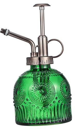 Happyyami Botella Spray Plantas Decoración Relieve Pulverizador Manual para Jardinería Regadera Elegante y Resistente para Interiores y Exteriores Diseño Vintage con Rociador De Presión