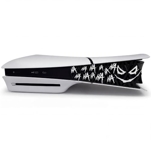 Sibo – Griglia Decorativa Frontale Compatibile con Console PS5 – Accessorio per PS5 Slim & Standard (Fat) – Console NON inclusa – Miglioramento Estetico – Disc & Digital (HaHaHa PS5 Standard)