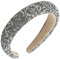 Strass Stirnband Kristall Haarreifen Damen Haarreif Glitzer Strass Haarreif Breit Haarband Stirnbänder Mode Haarschmuck Haarreifen Mädchen Grau Haarband für Frauen, Hochzeit Braut Haarschmuck
