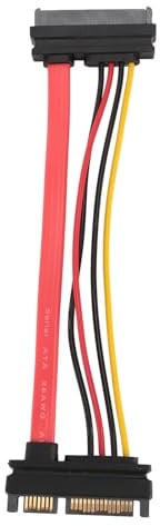 Culnflun SATA22P M/SAS29P F Male to Female Extension Cable, SFF-8482 0.15m, ATA7 15-Pin HDD Data Power Extension Cable, for Motherboards with SAS Chips
