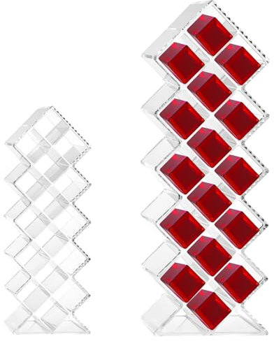 QWORK® Organizador pintalabios, caja organizadora de lápiz labial 16 lugares, soporte para lápiz labial